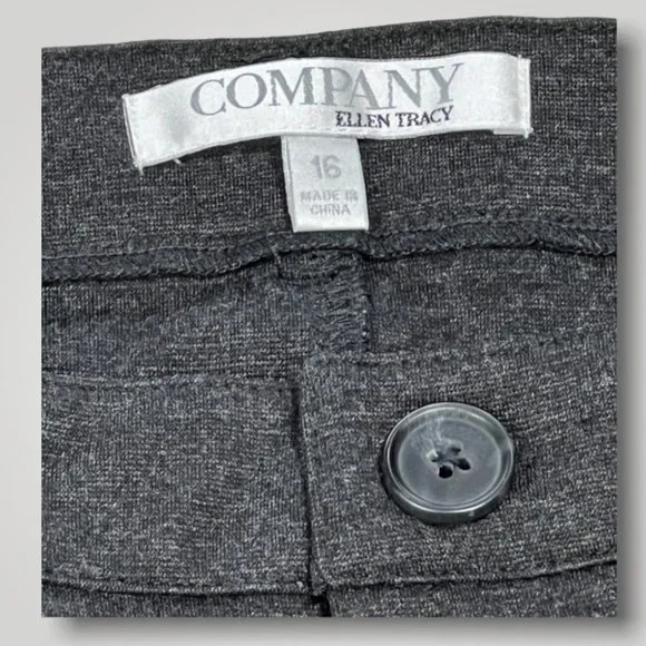 Ellen Tracy Company Women's Ponte Knit Stretch Bootcut Dress Pants 16 - Picture 3 of 4